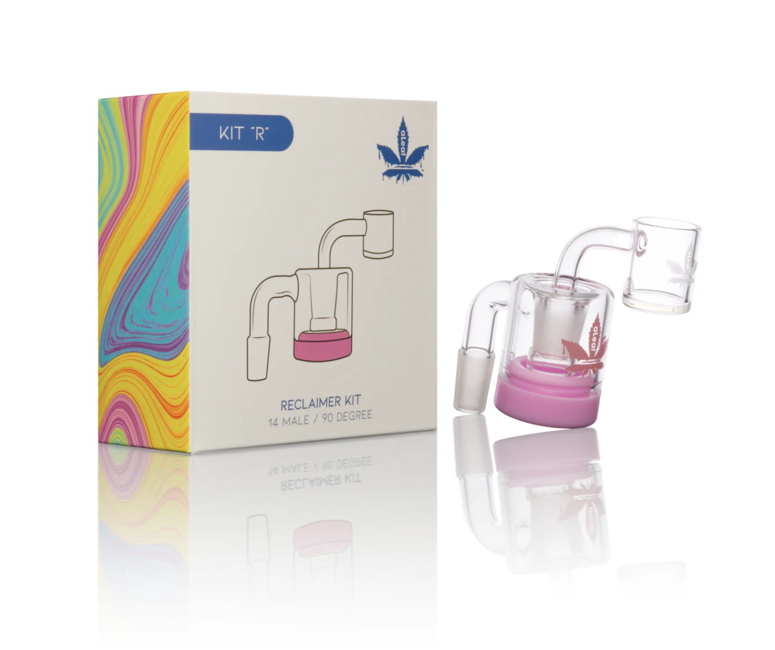 AL Banger Reclaimer Kit 14mm Male 90 Degree / Pink